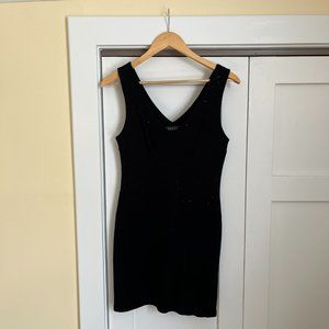 Velvet by Graham & Spencer - Black Sleeveless Dress w/ Rhinestones - Size Medium